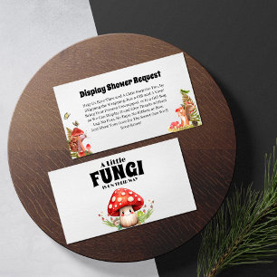 A Little Fungi Baby Shower Display Shower Request  Enclosure Card