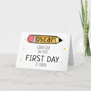 a little funny back to school student  card