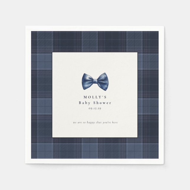 A Little Gentleman is on his way Baby Shower  Napkin (Front)
