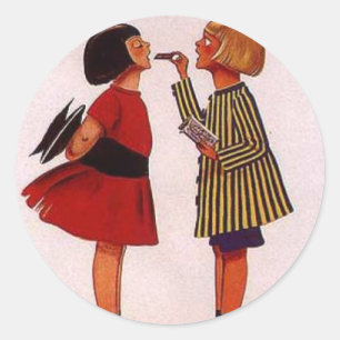 A Little Girl's Delight Classic Round Sticker