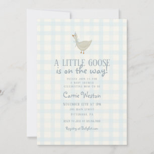 A Little Goose Boy Baby Shower Invitation