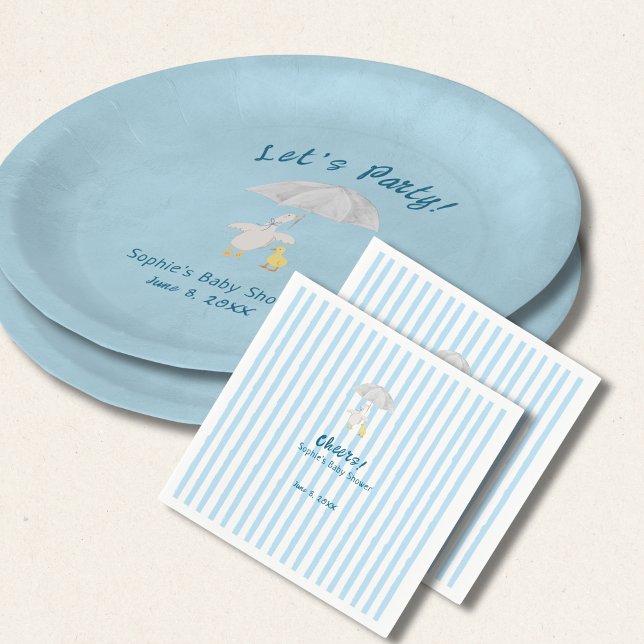 A Little Goose Is On The Way Storybook Baby Shower Paper Plate (Creator Uploaded)