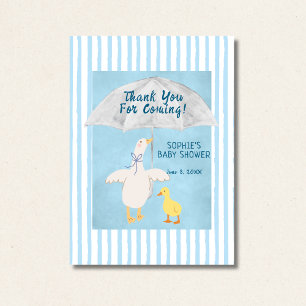 A Little Goose Is On The Way Storybook Baby Shower Thank You Card