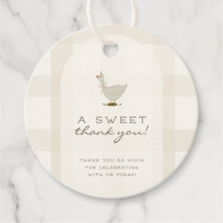 A Little Goose Neutral Baby Shower Favour Tags