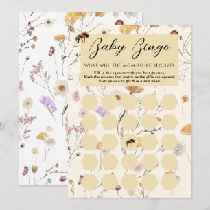 A Little Honey Baby Shower Baby Bingo Card