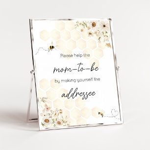 A Little Honey Bee Baby Shower Envelope Station Poster
