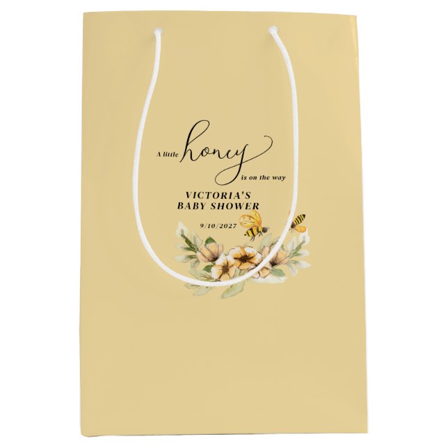  A little honey bee Baby Shower Medium Gift Bag (Front)