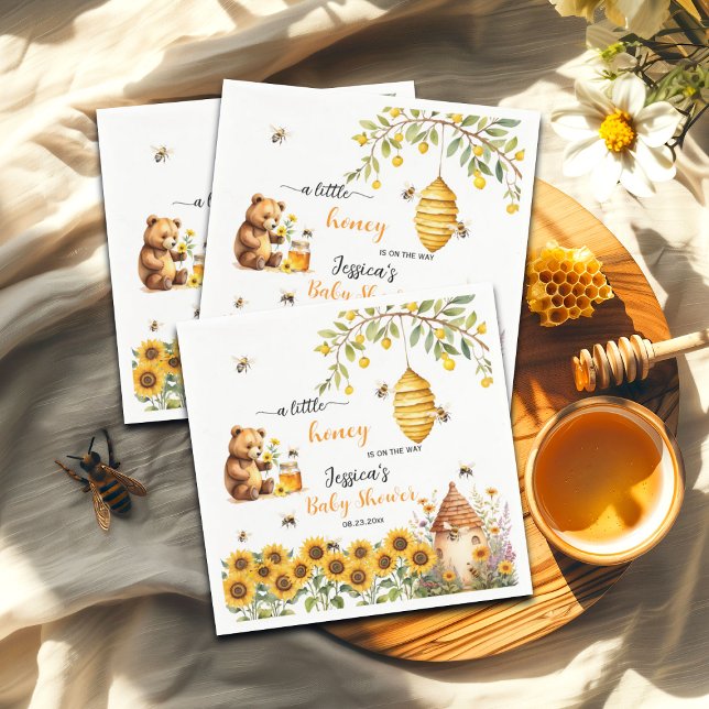 A Little Honey Bee Baby Shower Napkin (Creator Uploaded)