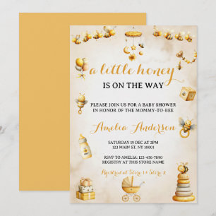 A Little Honey Bee Gender Neutral Baby Shower Invitation