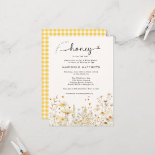A Little Honey Bee Wildflower Baby Shower  Invitation