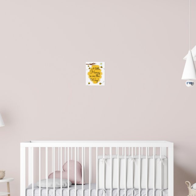 A Little Honey Is On The Way Bee Baby Shower Poster Zazzle