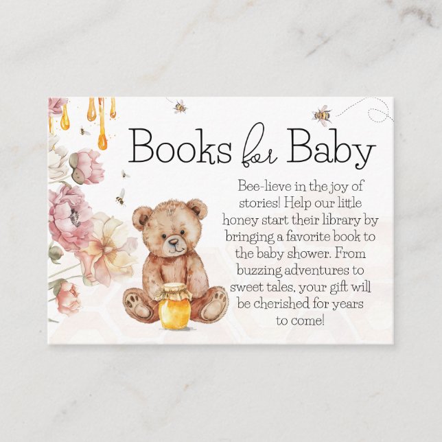 A Little Honey is on the Way Books for Baby Card (Front)