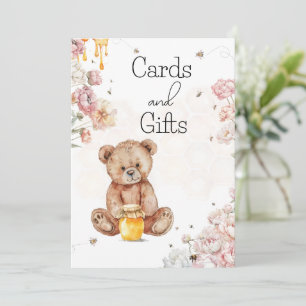 A Little Honey is on the Way Cards and Gifts Sign