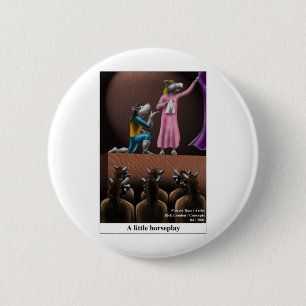 A Little Horse Play Funny Horse Cartoon Gifts 2 Inch Round Button