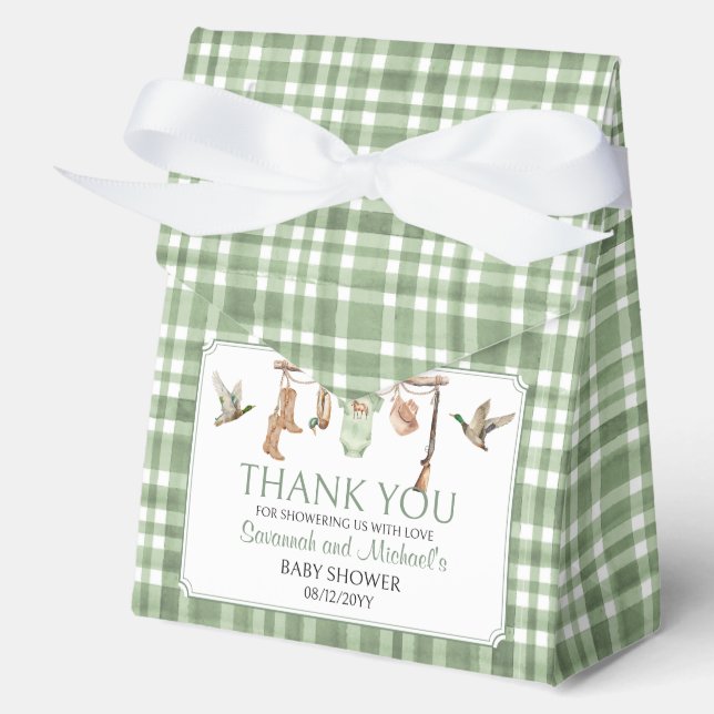 A Little Hunter Baby Shower Favor Box (Front)