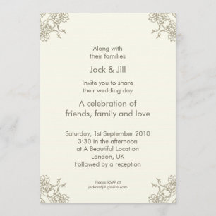 A Little Lacey (Cream) 5x7 Invitation
