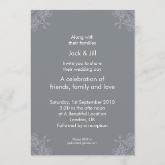 A Little Lacey (taupe) 5x7 Invitation