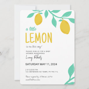 A Little Lemon is on the Way! Baby Shower Invitation