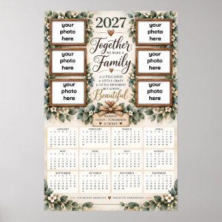A Little Loud Always Beautiful 2027 Family Photo Poster
