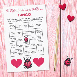 A Little Love Bug Is On The Way Baby Shower Bingo