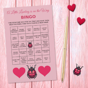 A Little Love Bug Is On The Way Baby Shower Bingo 