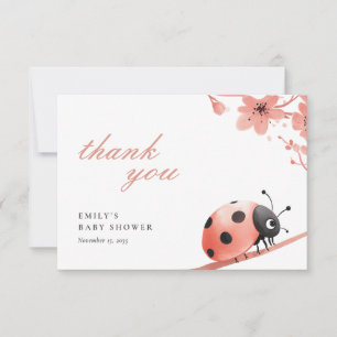 A Little Love Bug Is On The Way Baby Shower Thank You Card