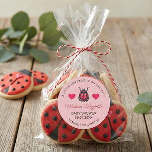 A Little Love Bug Is On The Way Ladybug Classic Round Sticker