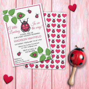 A Little Love Bug Is On The Way Ladybug Invitation