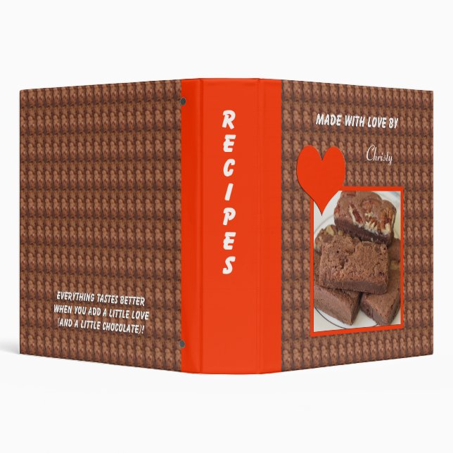 A Little Love & Chocolate 3 Ring Recipe Binder (Background)