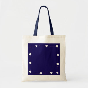 A Little Love For You – Navy Heart Tote Bag
