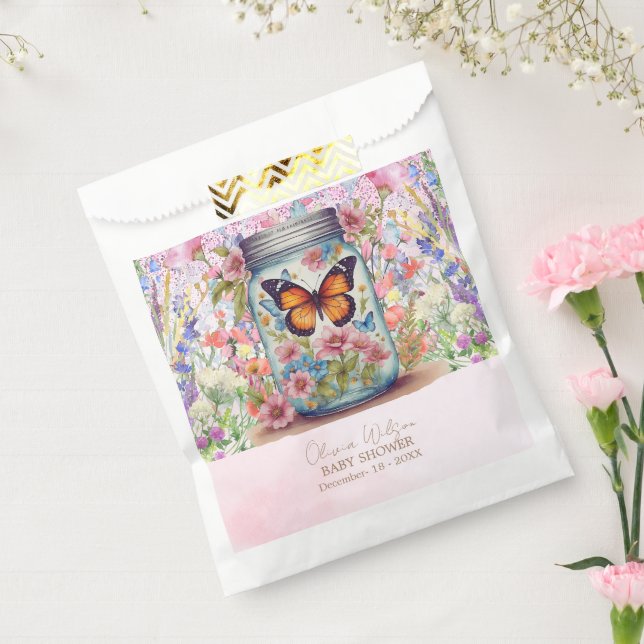 A little love in a jar butterfly baby shower  favour bag (Sealed)