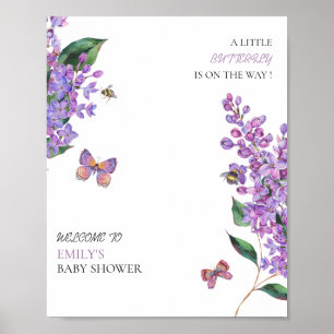 A little love in a jar Butterfly Baby Shower Poster