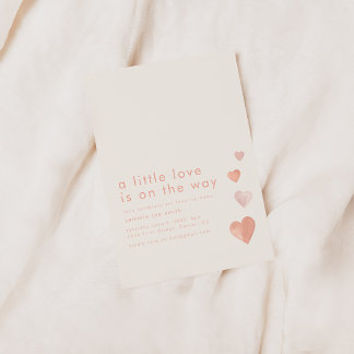 A Little Love is on the Way Heart Baby Shower Invitation