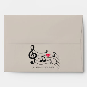 'A Little Love Note' Wedding Couples Light Taupe Envelope