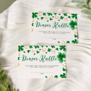 A Little Lucky Charm Baby Shower Diaper Raffle Enclosure Card