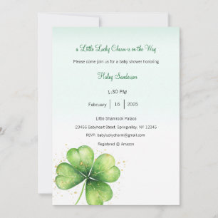 A Little Lucky Charm is on the Way Invitation