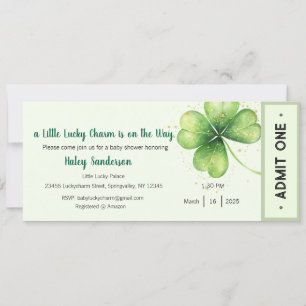 A Little Lucky Charm is on the Way Invitation