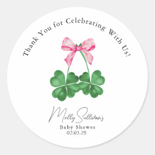 A Little Lucky Charm Shamrock Thank You Sticker 