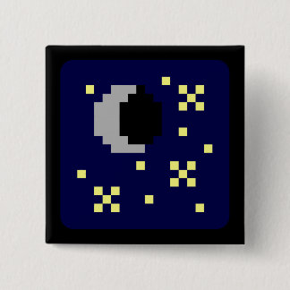 A Little Lunar 2 Inch Square Button