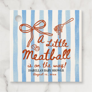 A little Meatball is on the way Gift Favour Tags