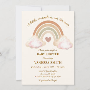  A Little Miracle is on the way Baby Shower  Invitation