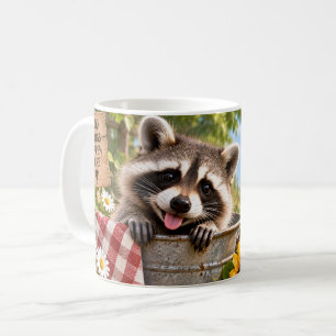 A Little Mischief Raccoon Coffee Mug