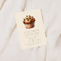 A Little Muffin Is In The Oven Baby Shower Invite