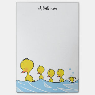a little note (cute swimming duck family)