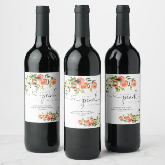A Little Peach Baby Shower Food Beverage Label