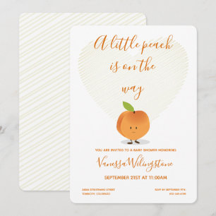 A Little Peach is on the way Baby Shower Invitation