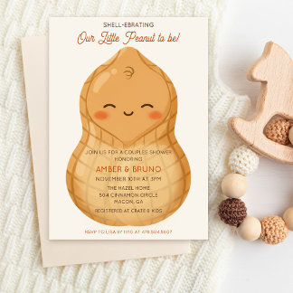 A Little Peanut Couples Shower Baby Shower Invitation