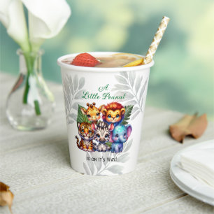A Little Peanut is on It's Way   Baby Shower Paper Cups