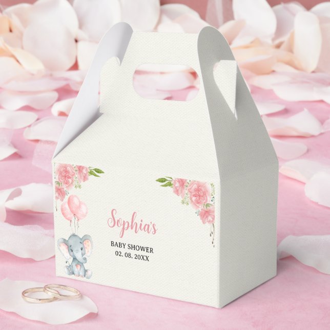 A Little Peanut is on the Way, Baby Shower Girl Favor Box (Wedding)