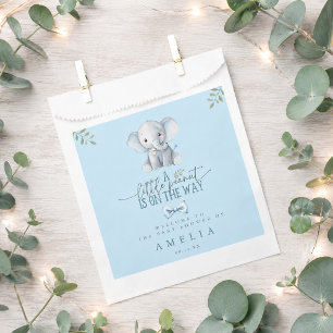 A Little Peanut is on the Way Elephant Baby Shower Favour Bag